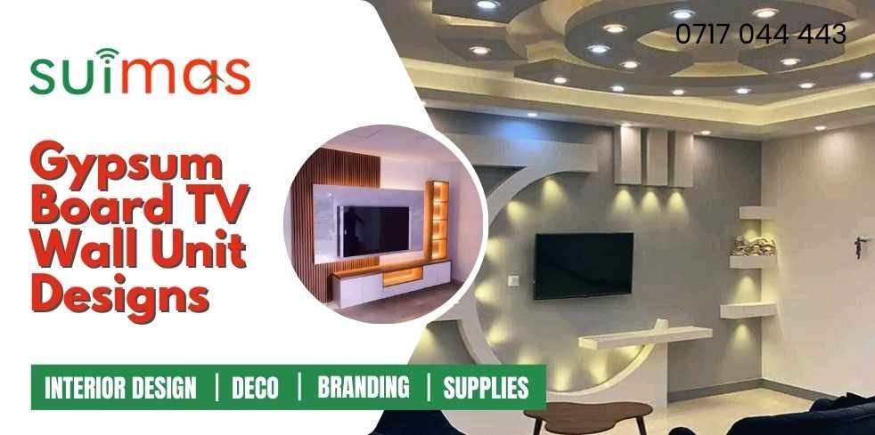 Popular Gypsum Board TV Wall Unit Designs in Kenya
